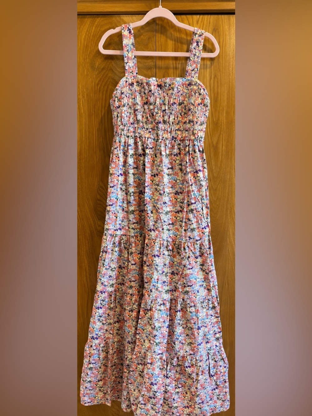 NWT Scotch & Soda Floral Smocked Tiered Maxi Dress